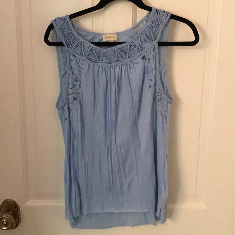 Blue Anthropologie Top